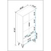 Manhattan Comfort Beekman 67.32 Tall Cabinet with 6 Shelves in White 401AMC198